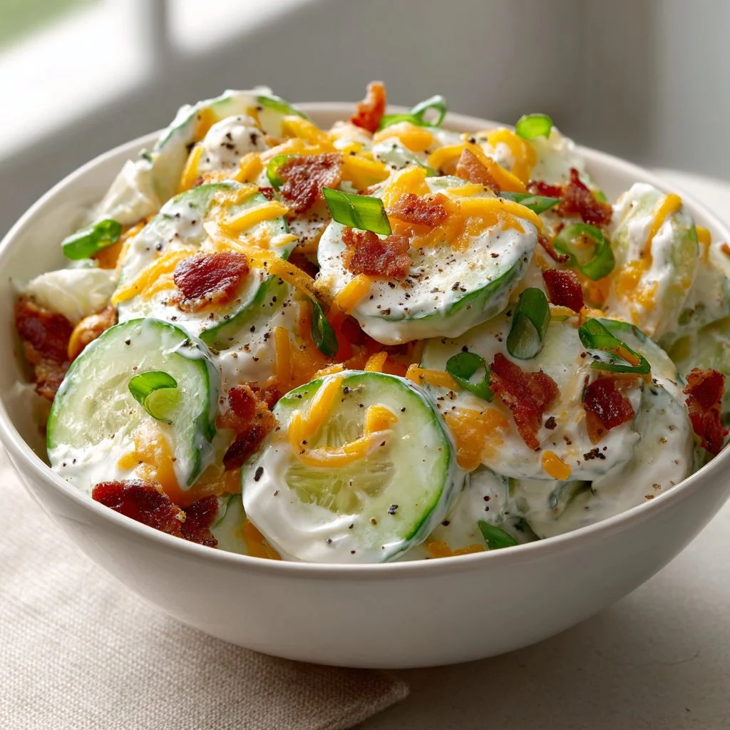 Delicious Cucumber Ranch Crack Salad with fresh ingredients and creamy dressing