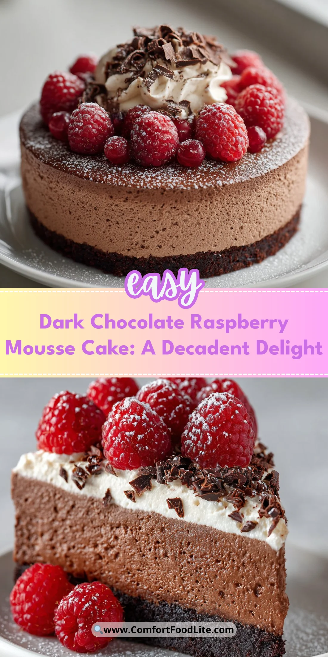 Dark Chocolate Raspberry Mousse Cake: A Decadent Delight