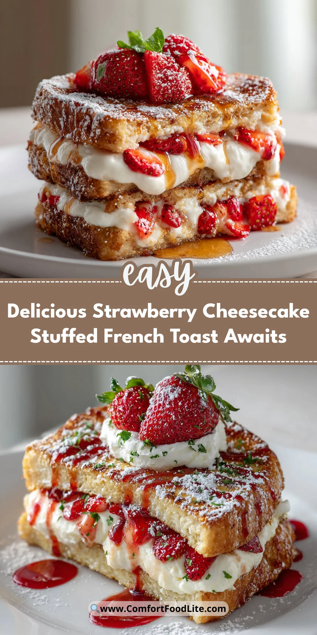 Delicious Strawberry Cheesecake Stuffed French Toast Awaits