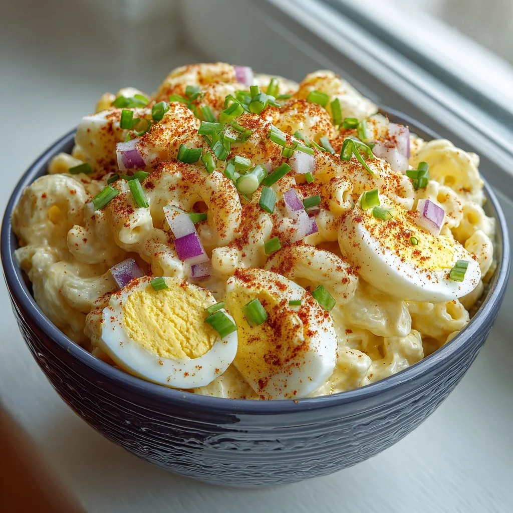 Deviled Egg Macaroni Salad