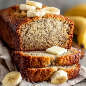 Delicious homemade banana bread fresh out of the oven