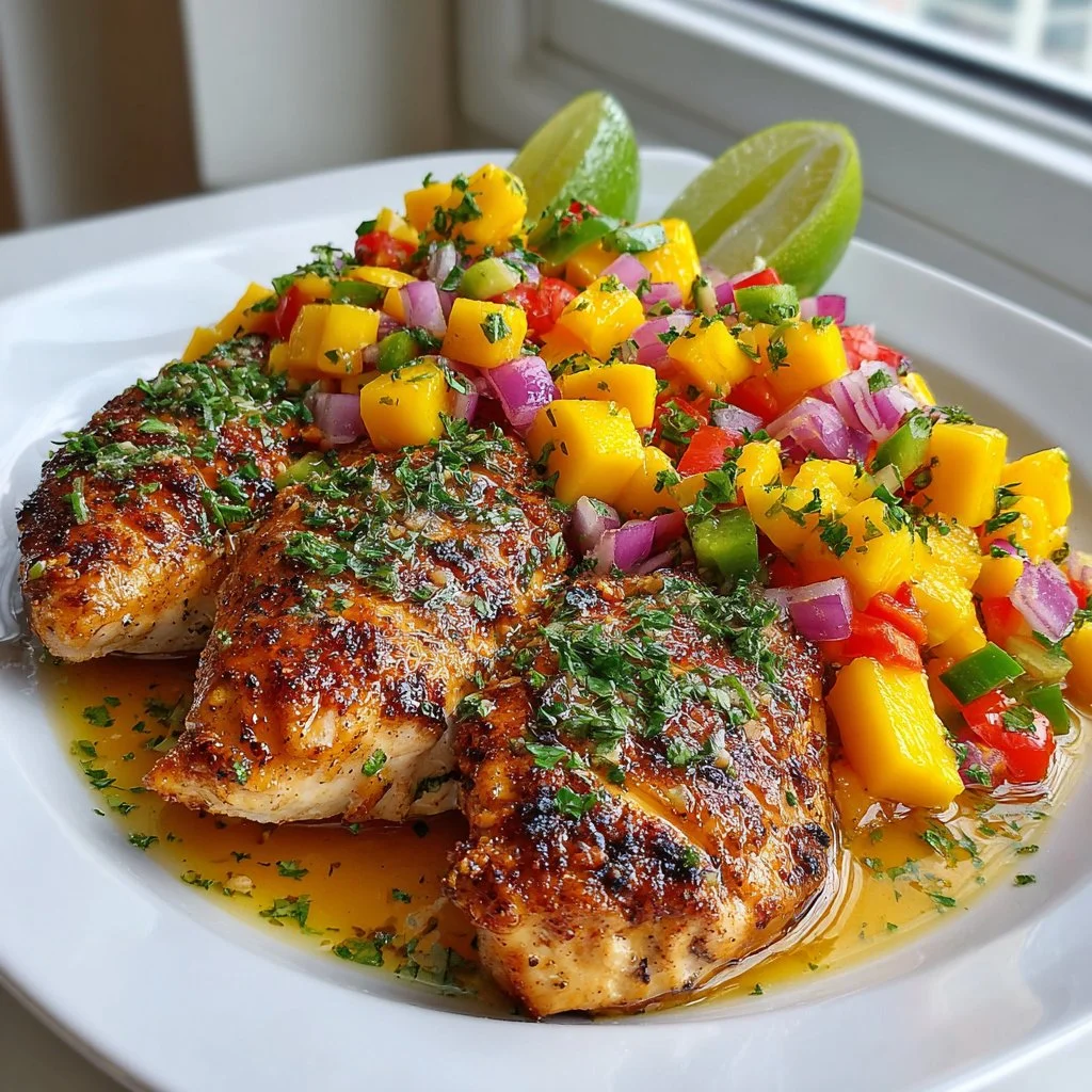 Honey Lime Chicken with Mango Salsa