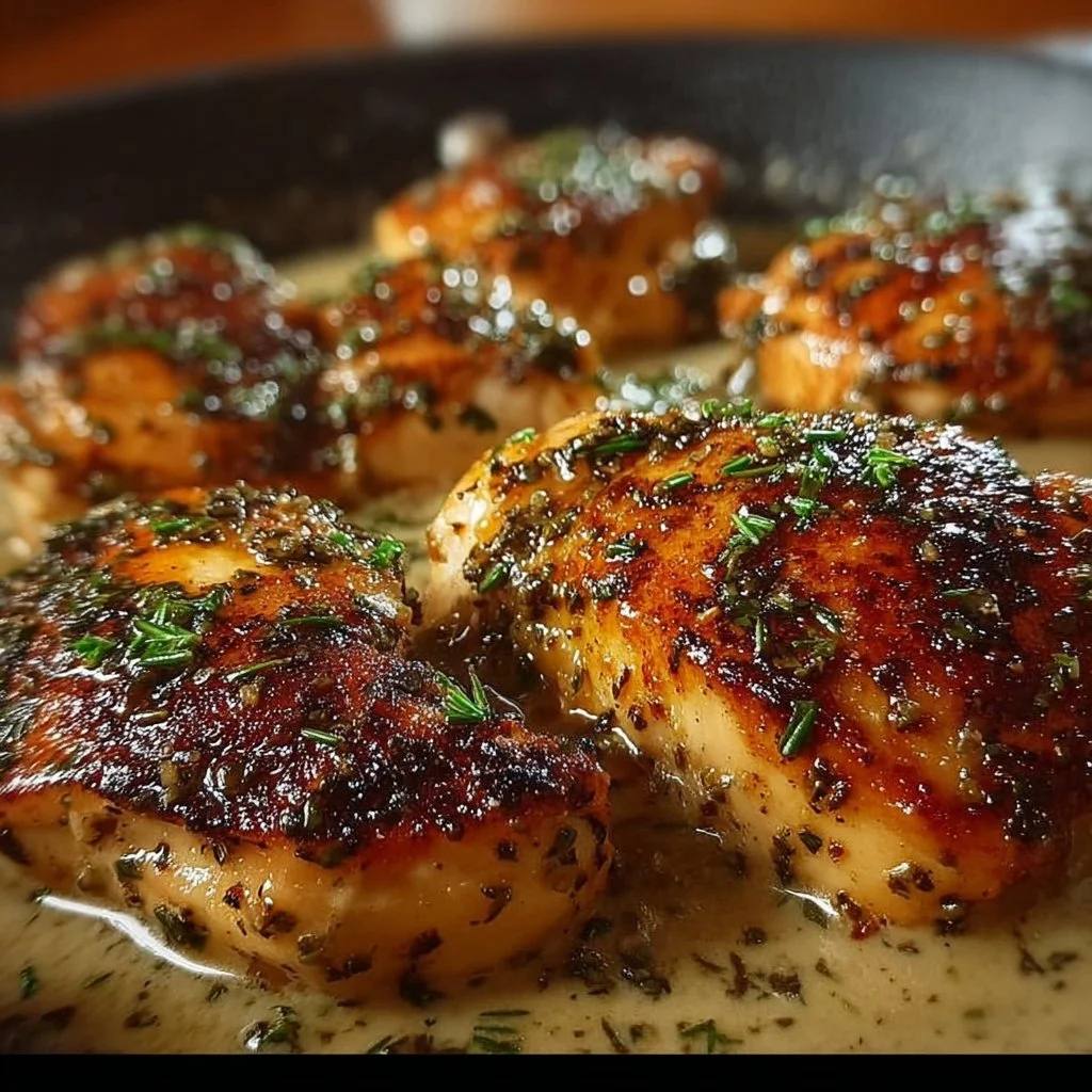 Easy Chicken Tarragon Cream Skillet Dinner recipe for busy weeknights