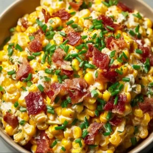 Delicious corn salad with creamy lime dressing served in a bowl