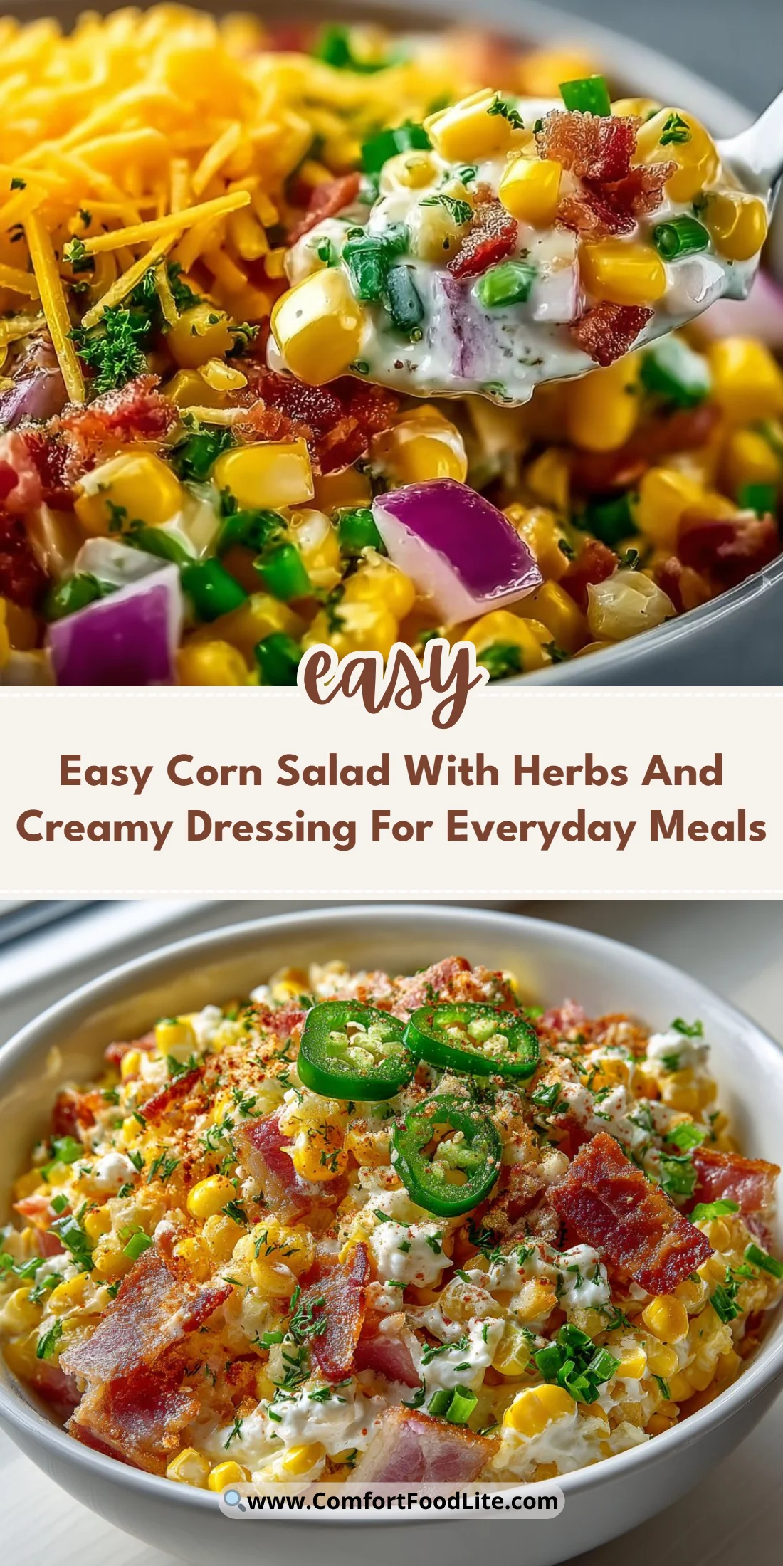 Easy Corn Salad With Herbs And Creamy Dressing For Everyday Meals