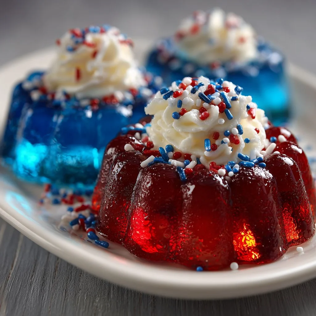 Red, White, And Blue Jello Cups
