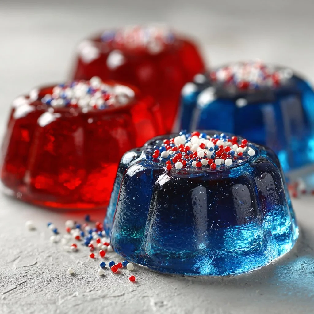Red, White, And Blue Jello Cups