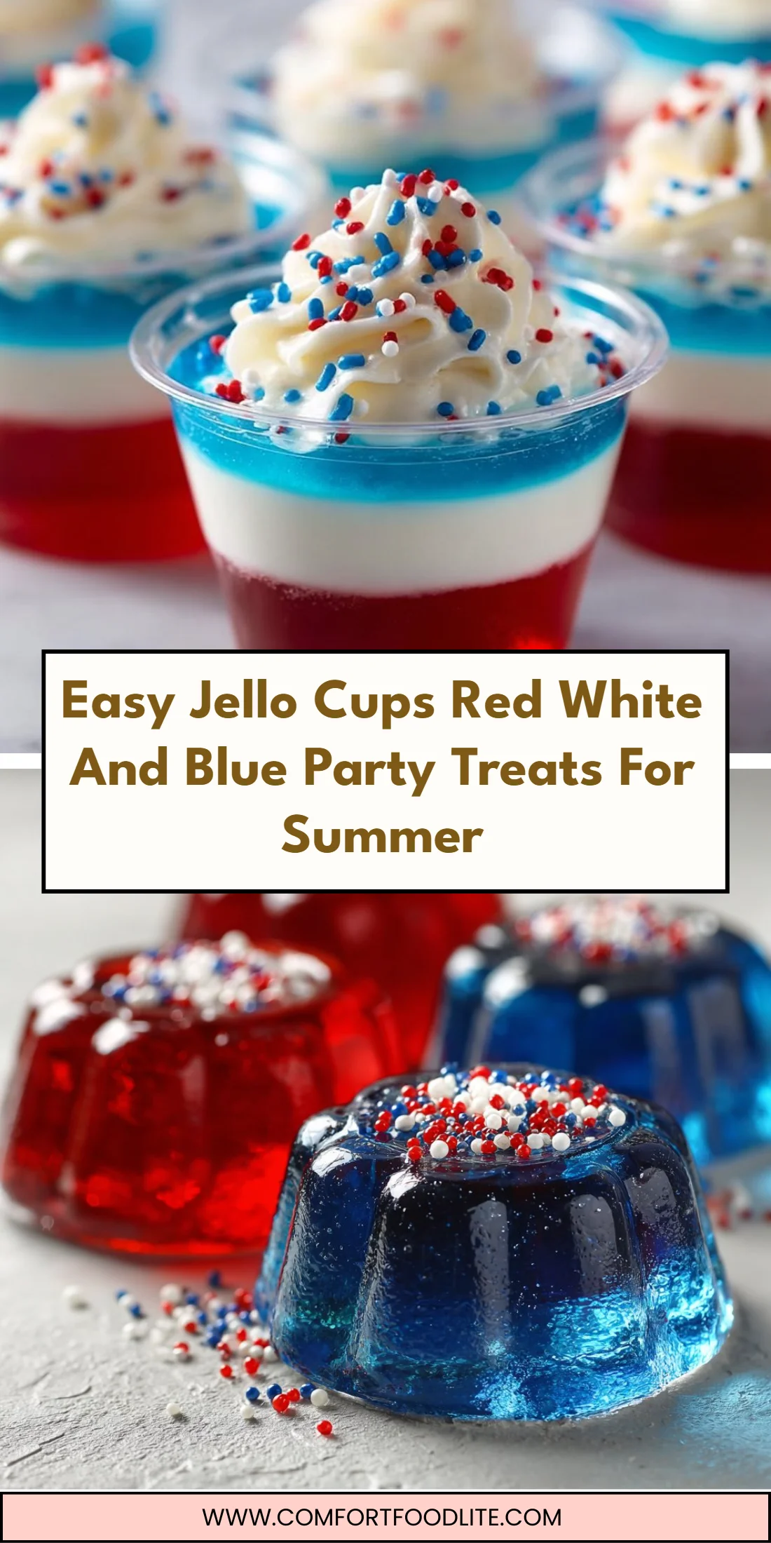 Easy Jello Cups Red White And Blue Party Treats For Summer