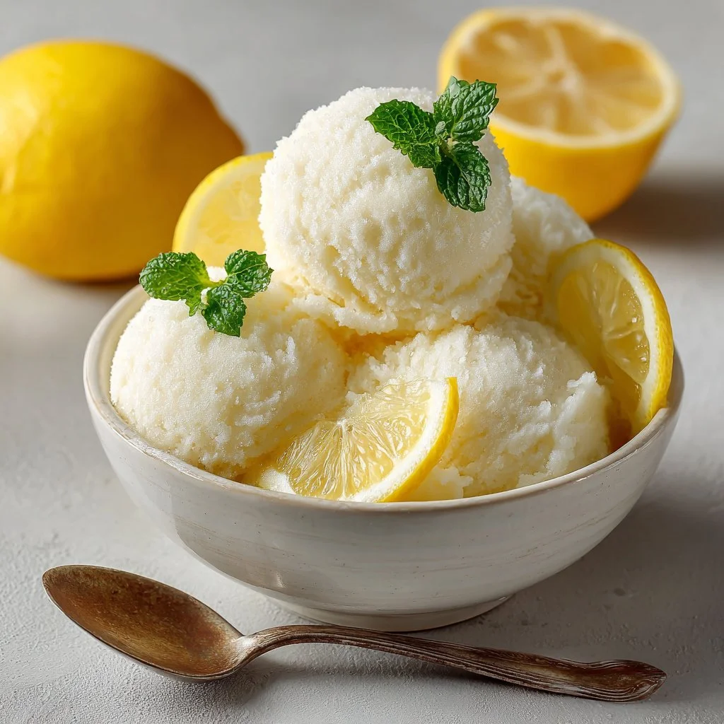 Easy Lemon Sorbet
