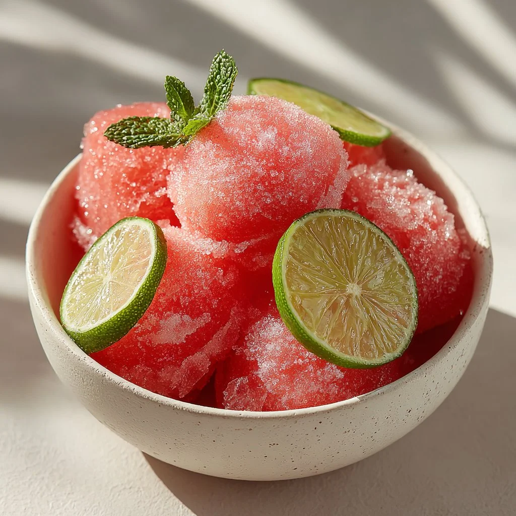 Frozen 2-Ingredient Watermelon Sorbet