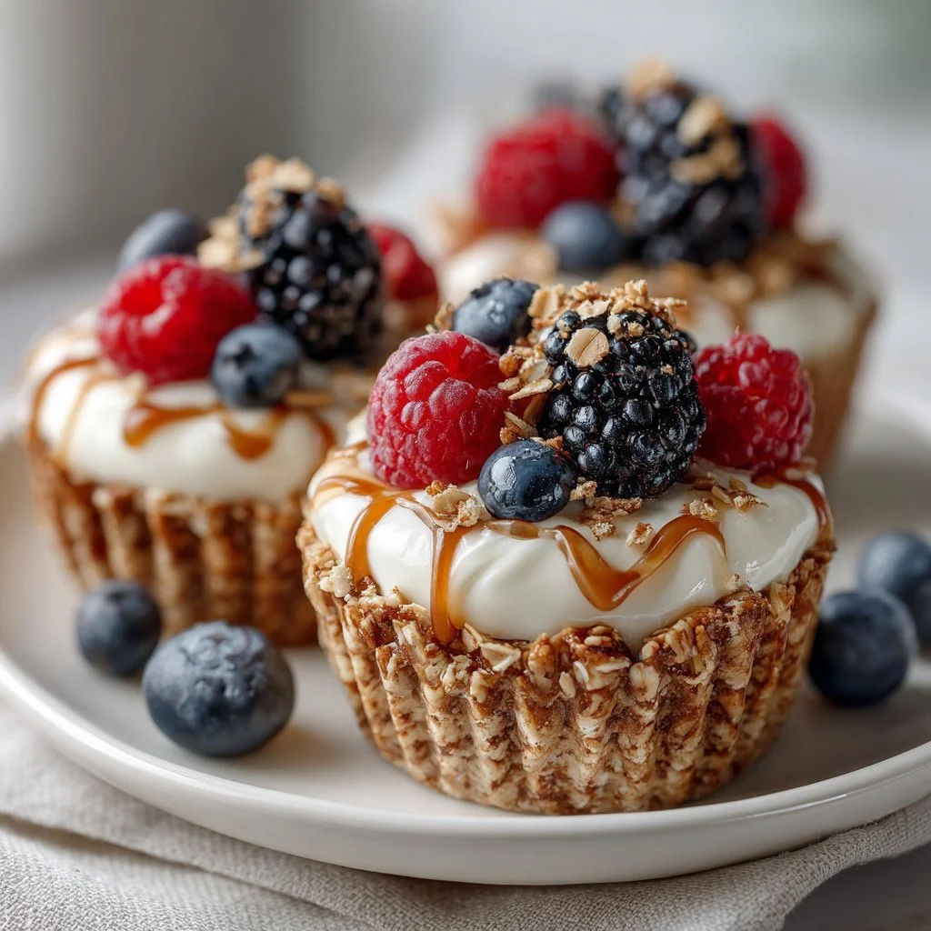 Frozen Yogurt Granola Cups