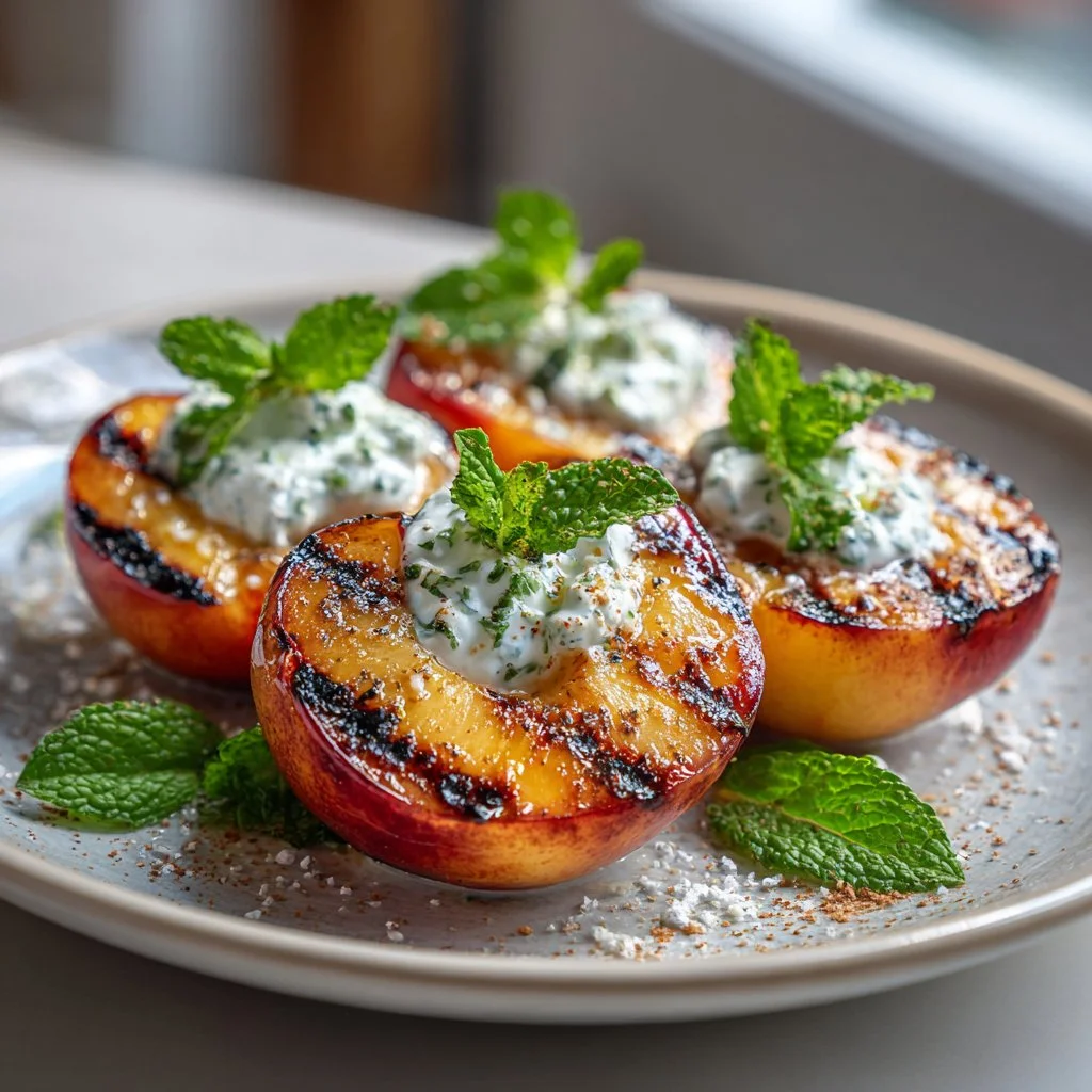 Grilled Peaches with Honey Yogurt Recipe