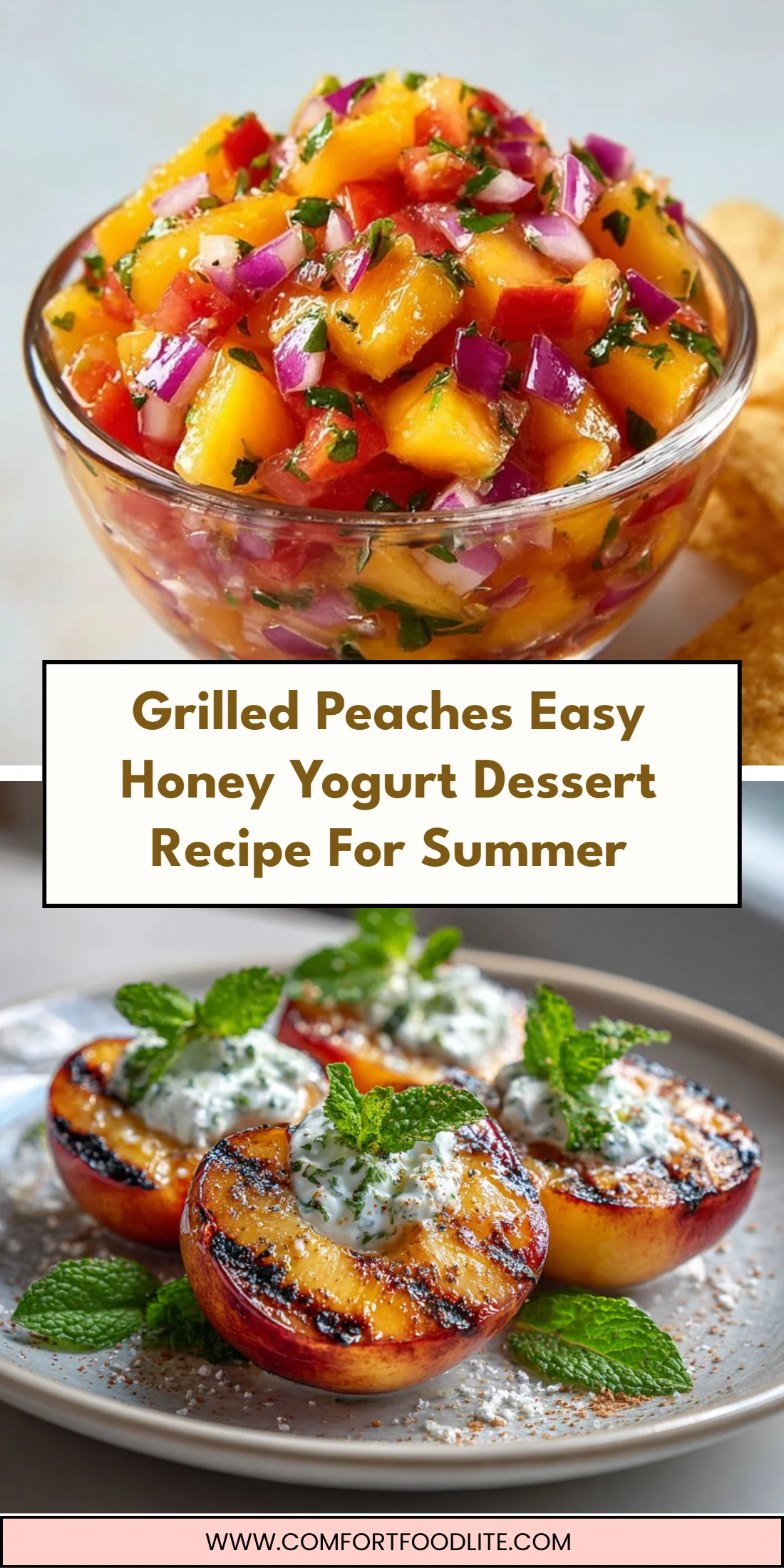 Grilled Peaches Easy Honey Yogurt Dessert Recipe For Summer