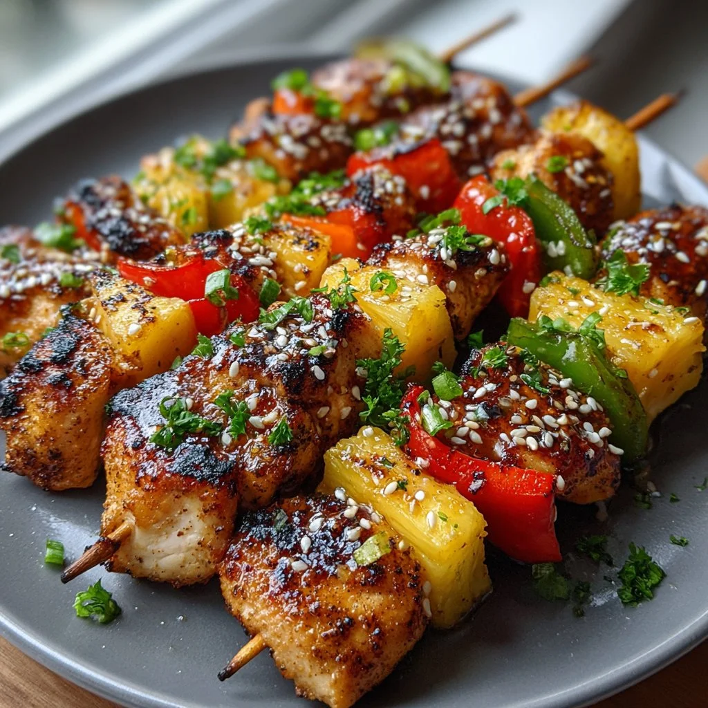 Grilled Pineapple Chicken Kabobs