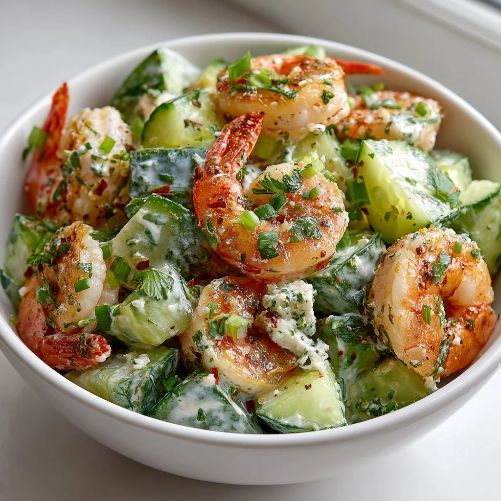 Healthy Cucumber Shrimp Salad
