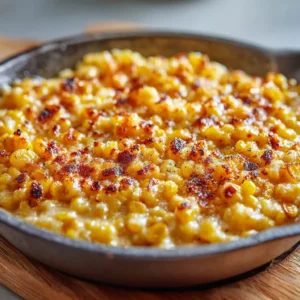 Delicious honey butter skillet corn in a cast iron skillet