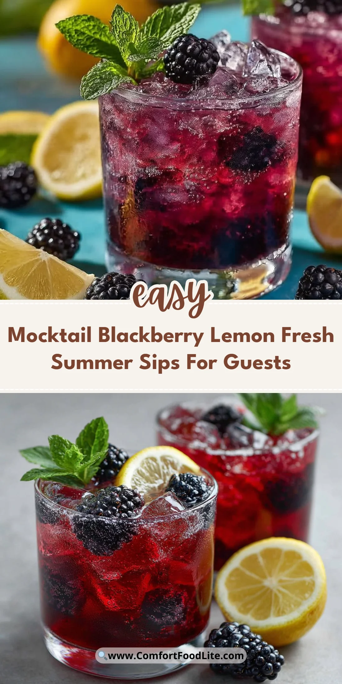 Mocktail Blackberry Lemon Fresh Summer Sips For Guests
