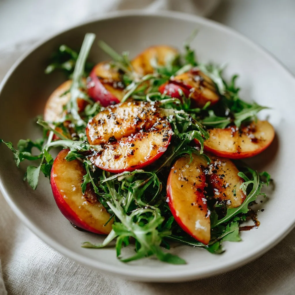 Peach Arugula Salad