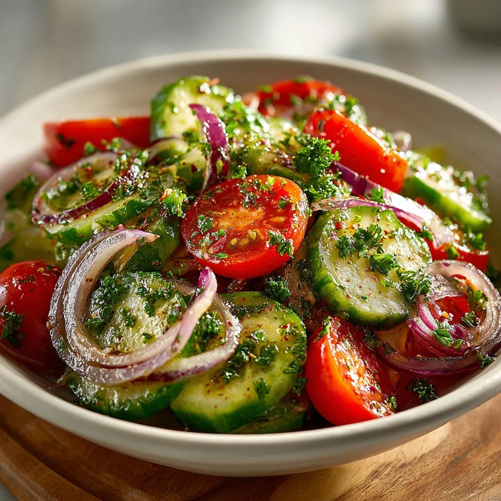 Refreshing Italian Cucumber Salad