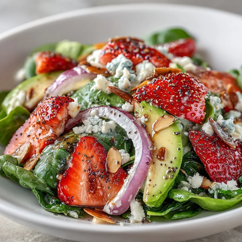 Strawberry Avocado Spinach Salad