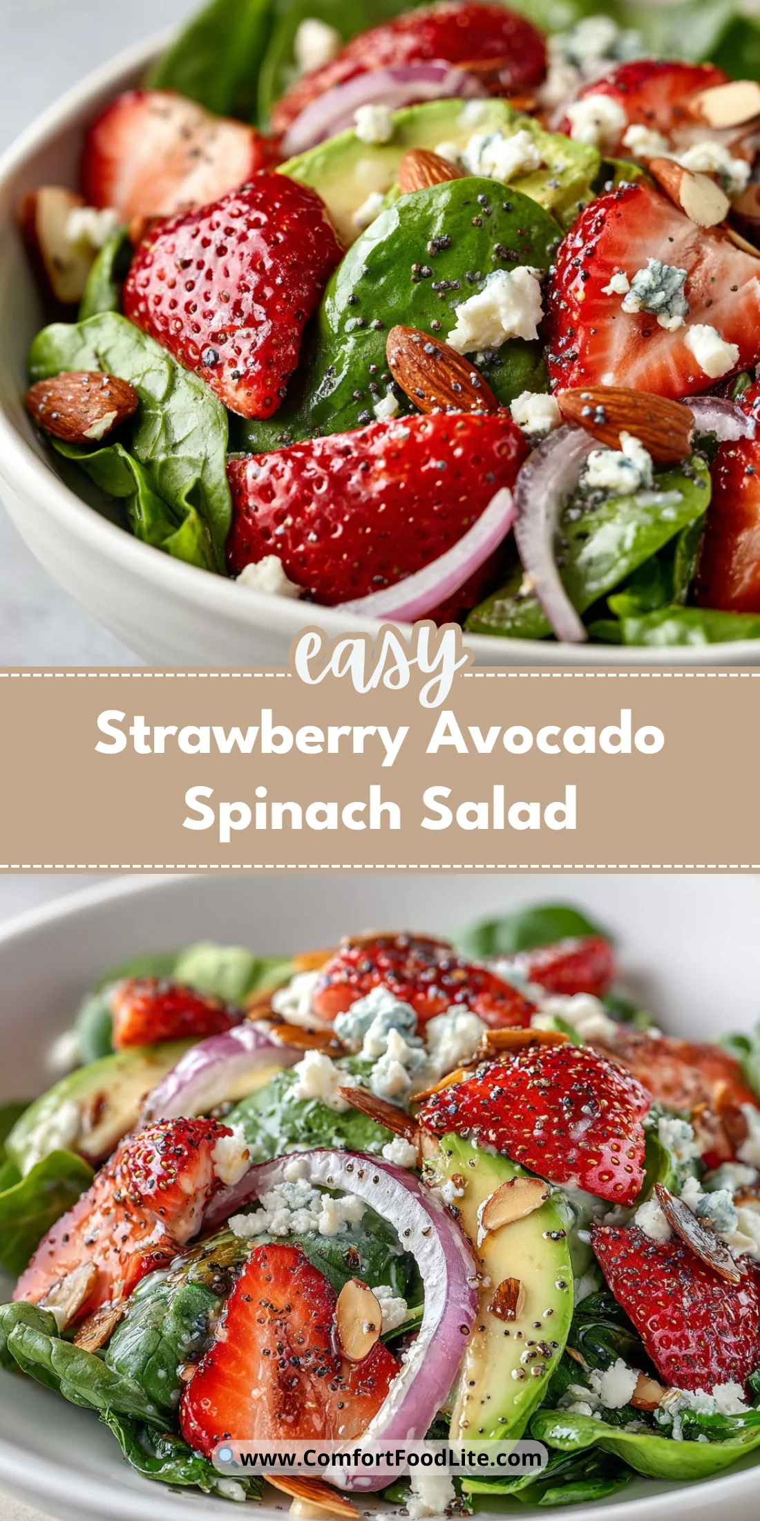 Strawberry Avocado Spinach Salad