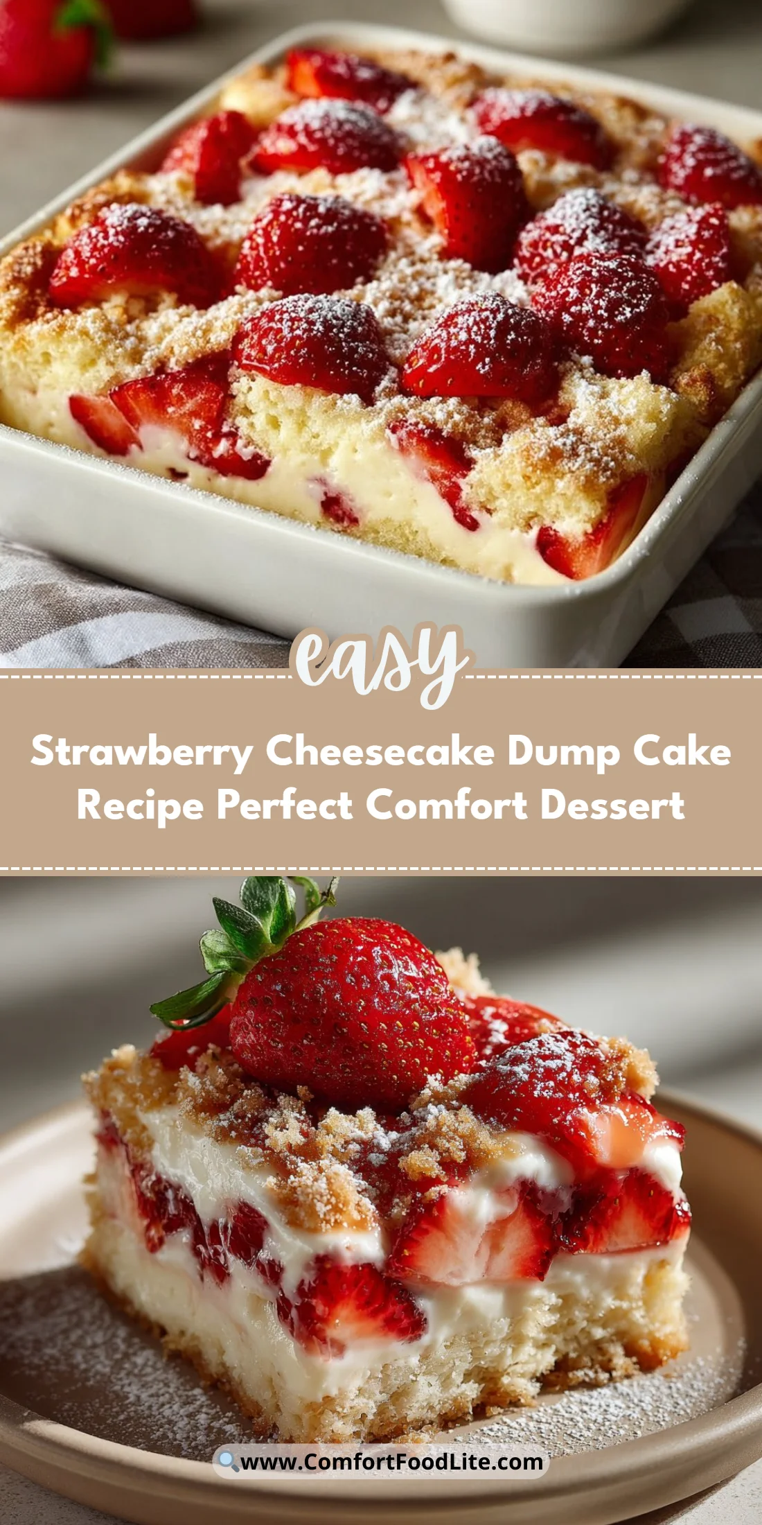 Strawberry Cheesecake Dump Cake Recipe Perfect Comfort Dessert