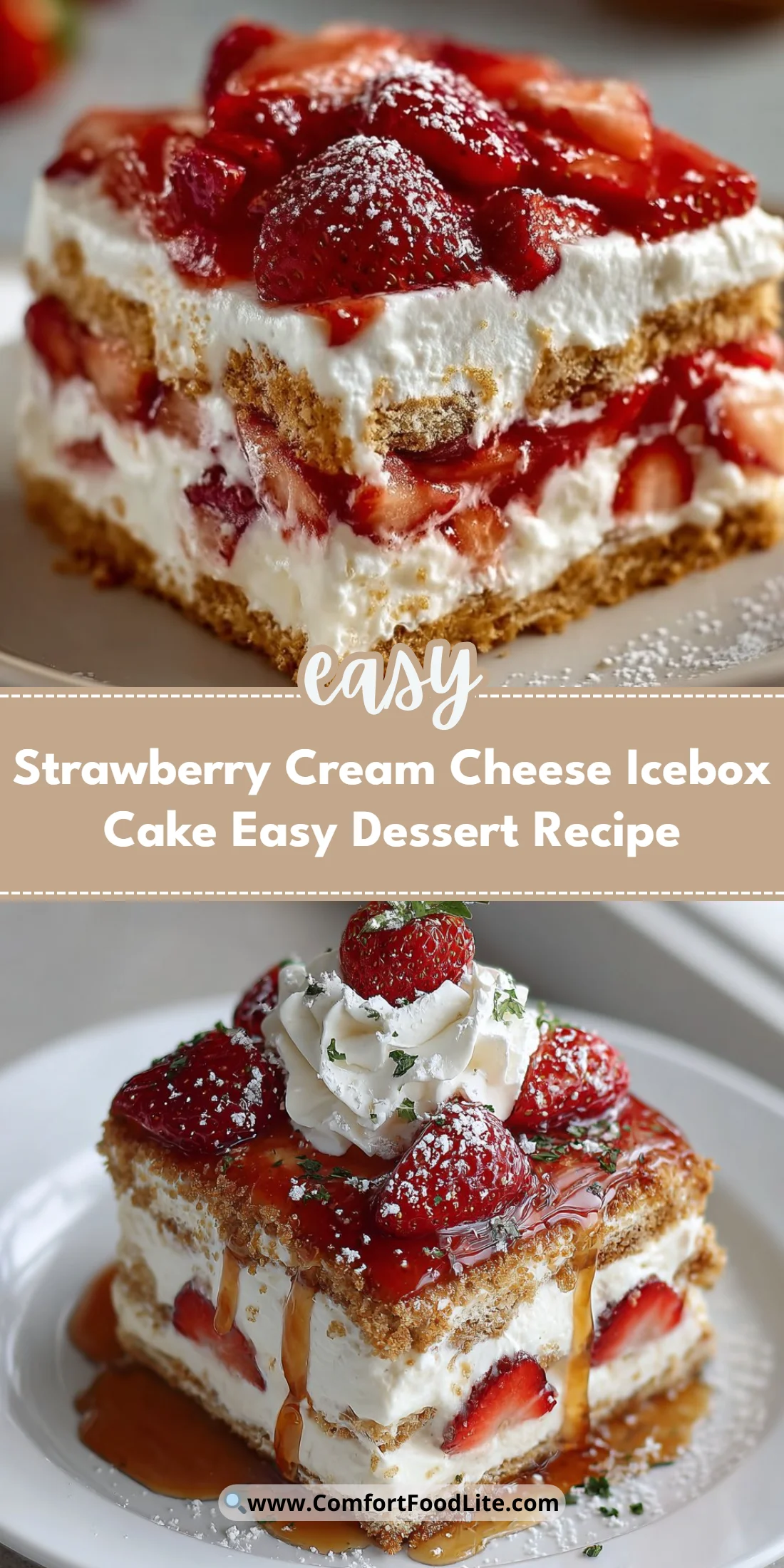 Strawberry Cream Cheese Icebox Cake Easy Dessert Recipe