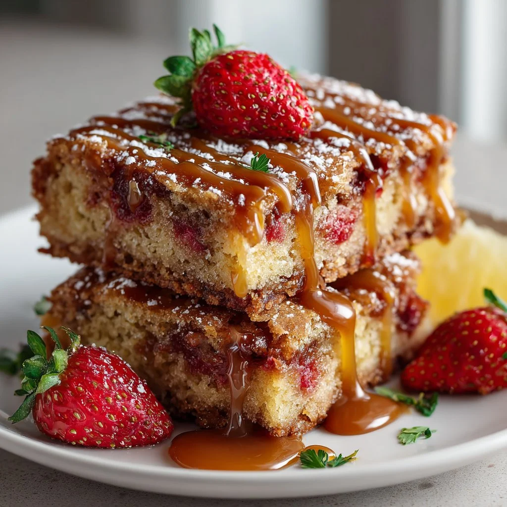 Strawberry Lemon Blondies