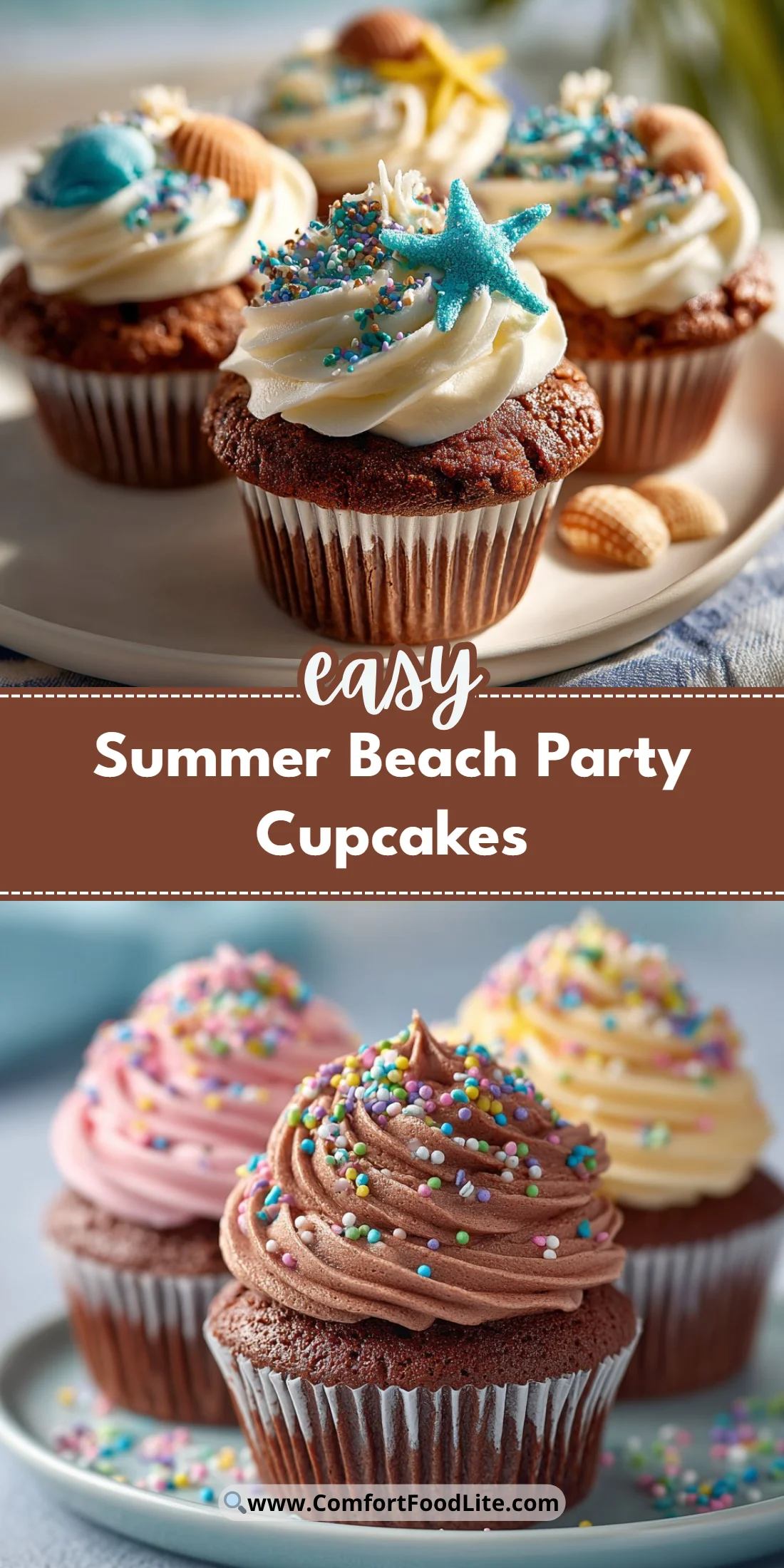 Summer Beach Party Cupcakes