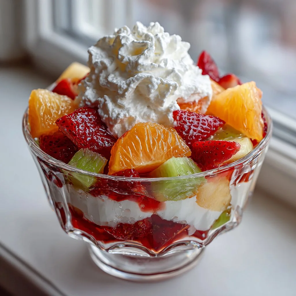 Delicious and vibrant Sunshine Salad with fresh fruits and greens.