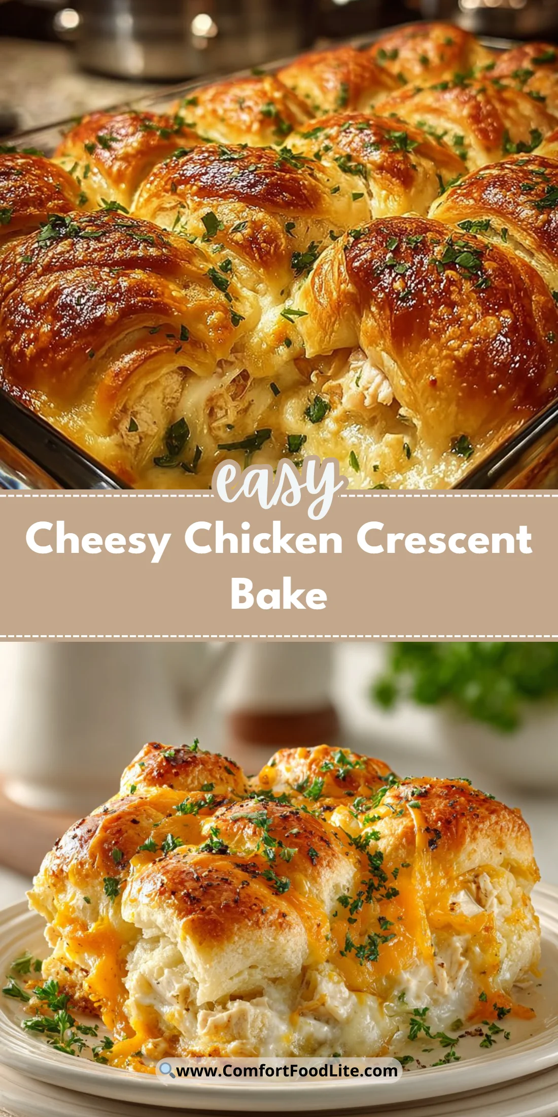 Cheesy Chicken Crescent Bake