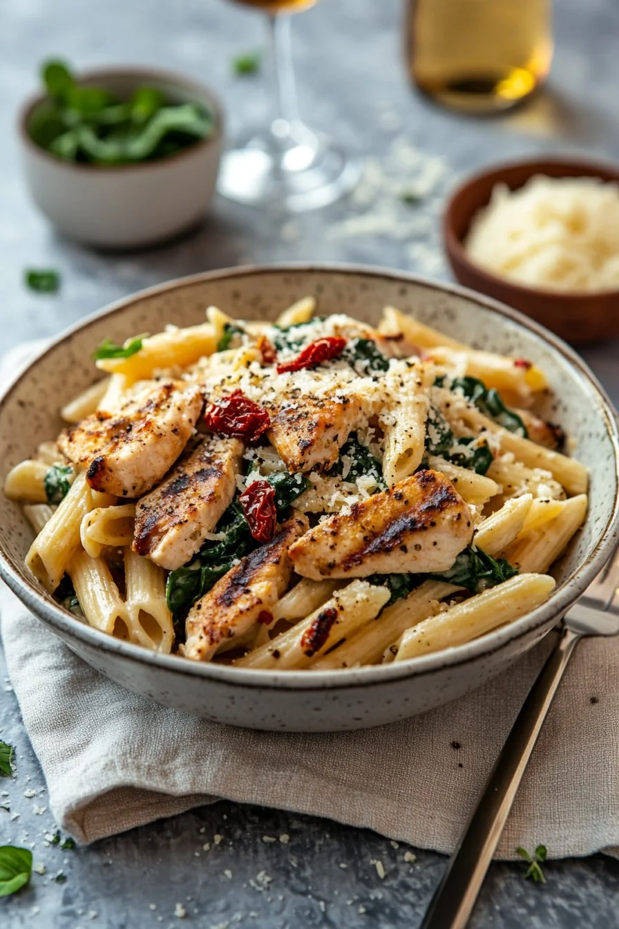 Comforting Creamy Tuscan Chicken Pasta