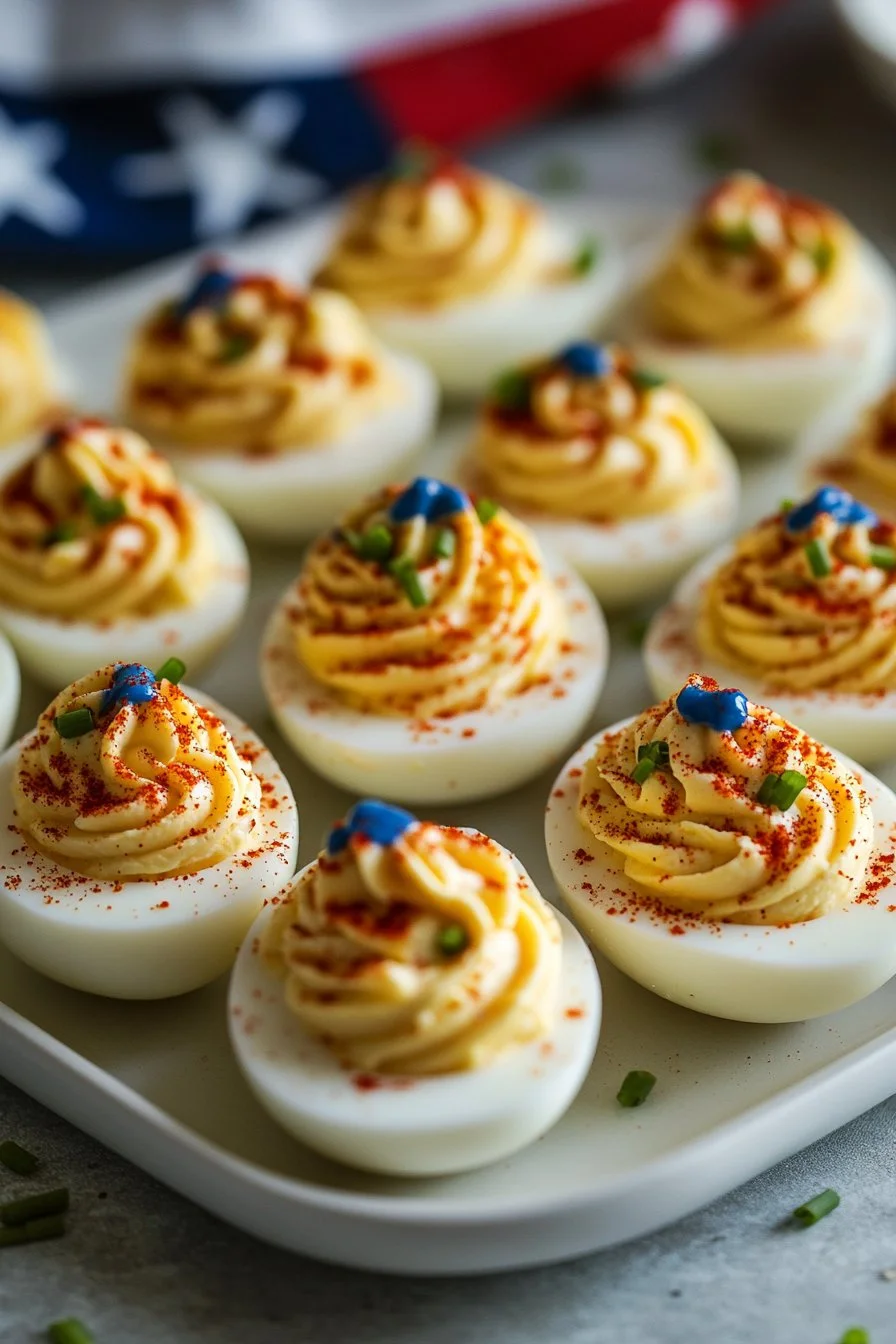 Deviled Eggs 4th of July