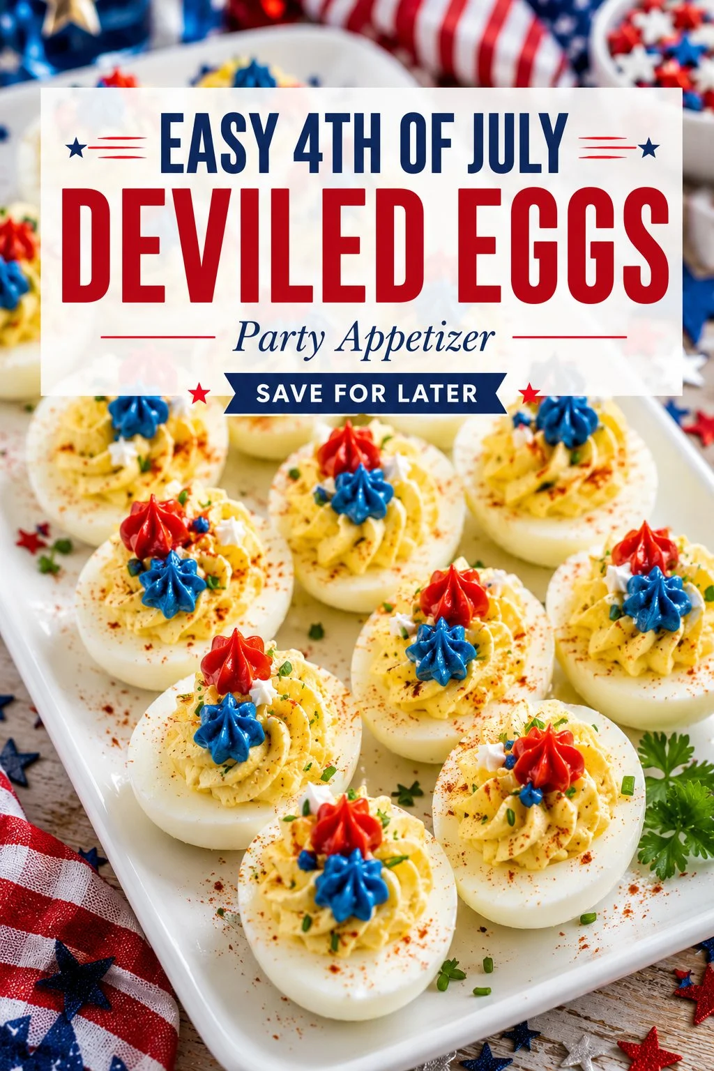 Deviled Eggs 4th of July