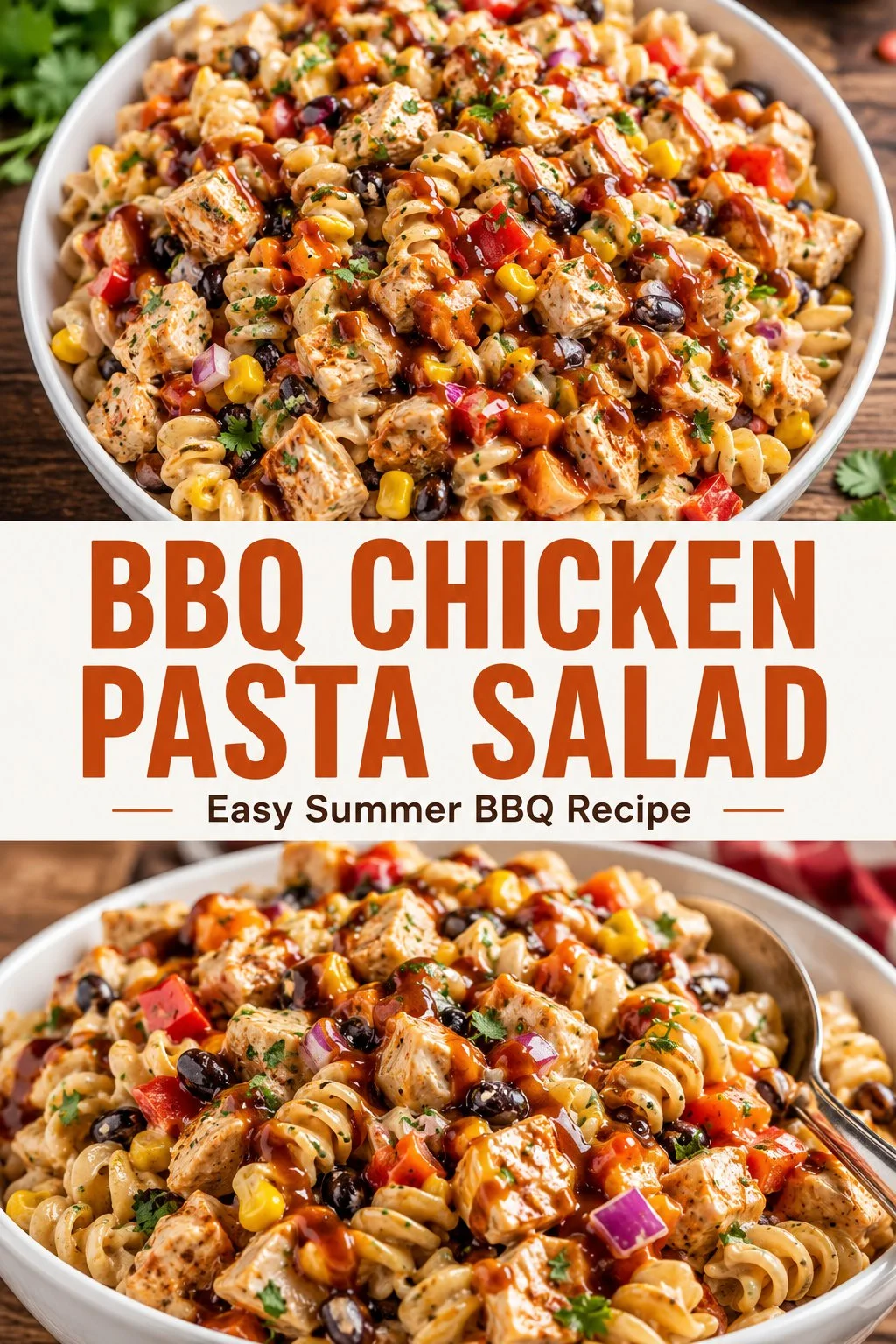 Easy BBQ Chicken Pasta Salad