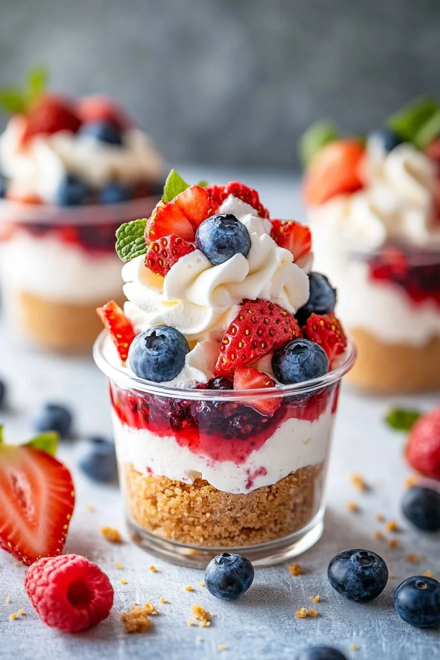 Easy Berry Cheesecake Cups