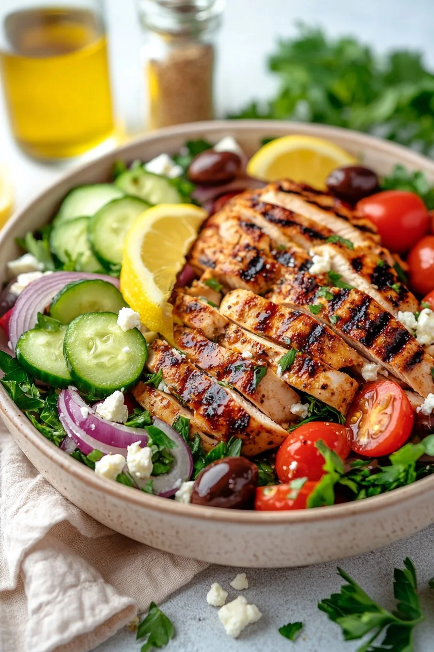 Easy Mediterranean Chicken Salad