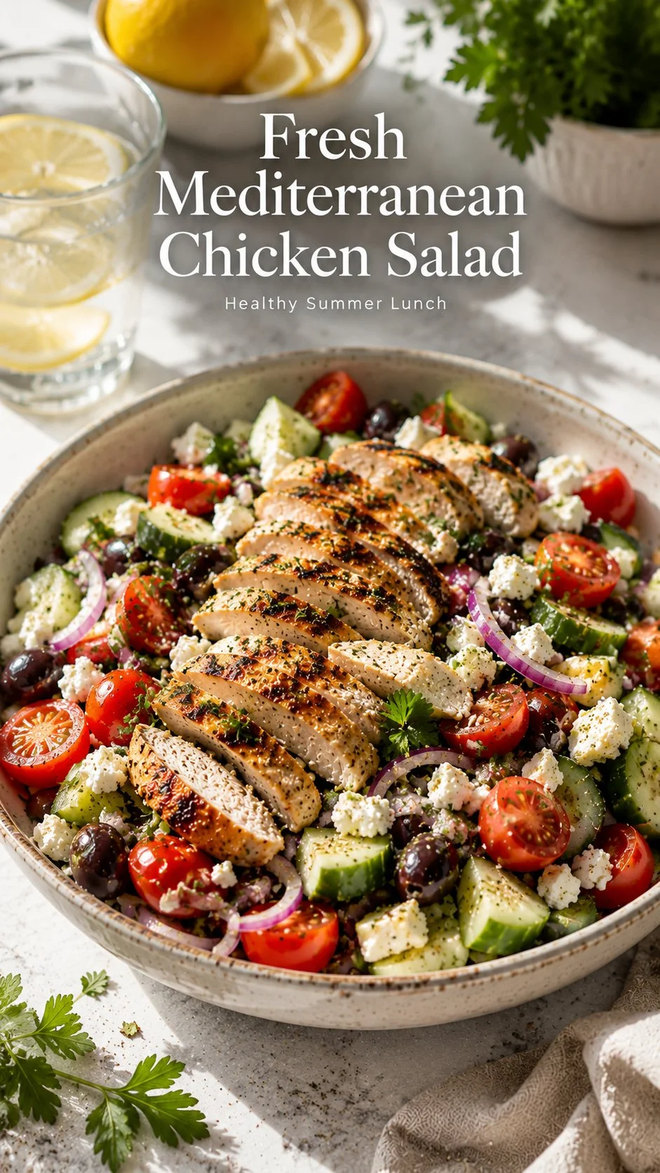 Easy Mediterranean Chicken Salad
