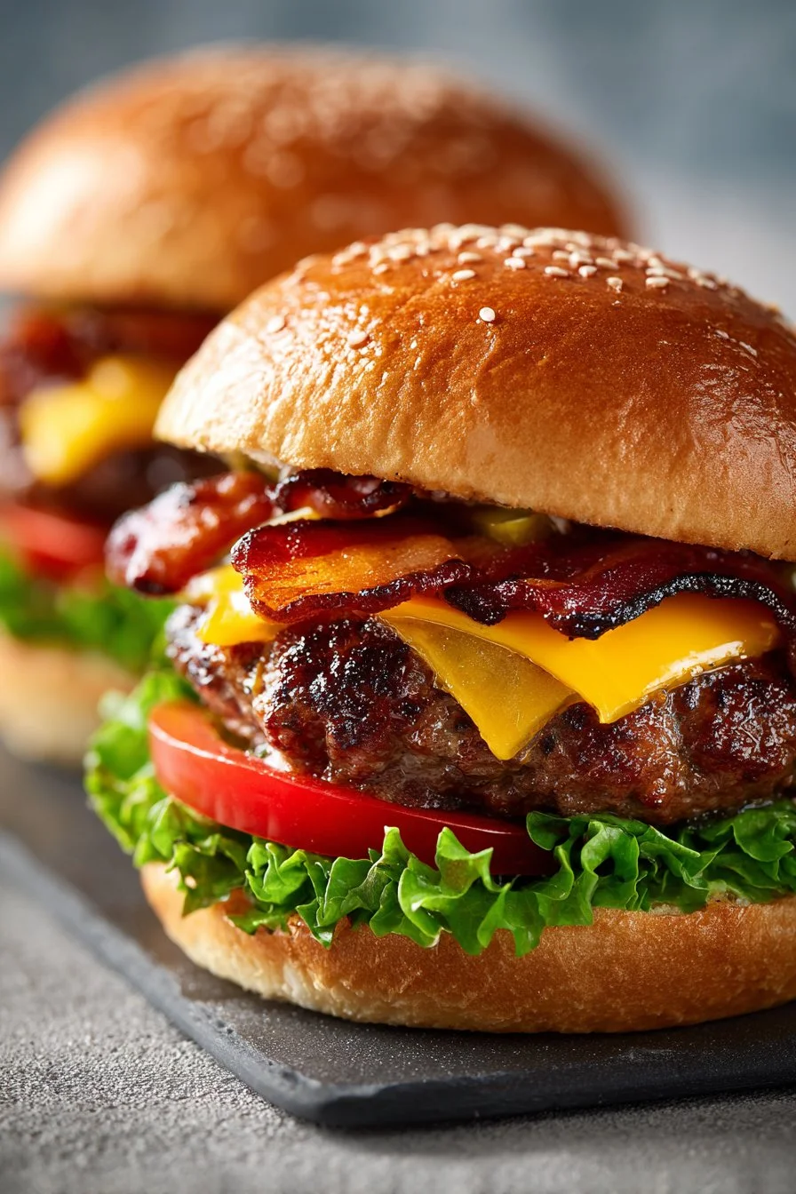 Father's Day Bacon Double Smash Burger Recipe Easy Juicy Crispy