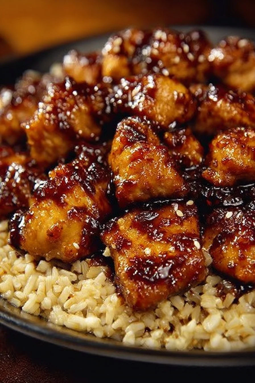 Honey BBQ Chicken and Rice in a one-pan dish, delicious and comforting meal