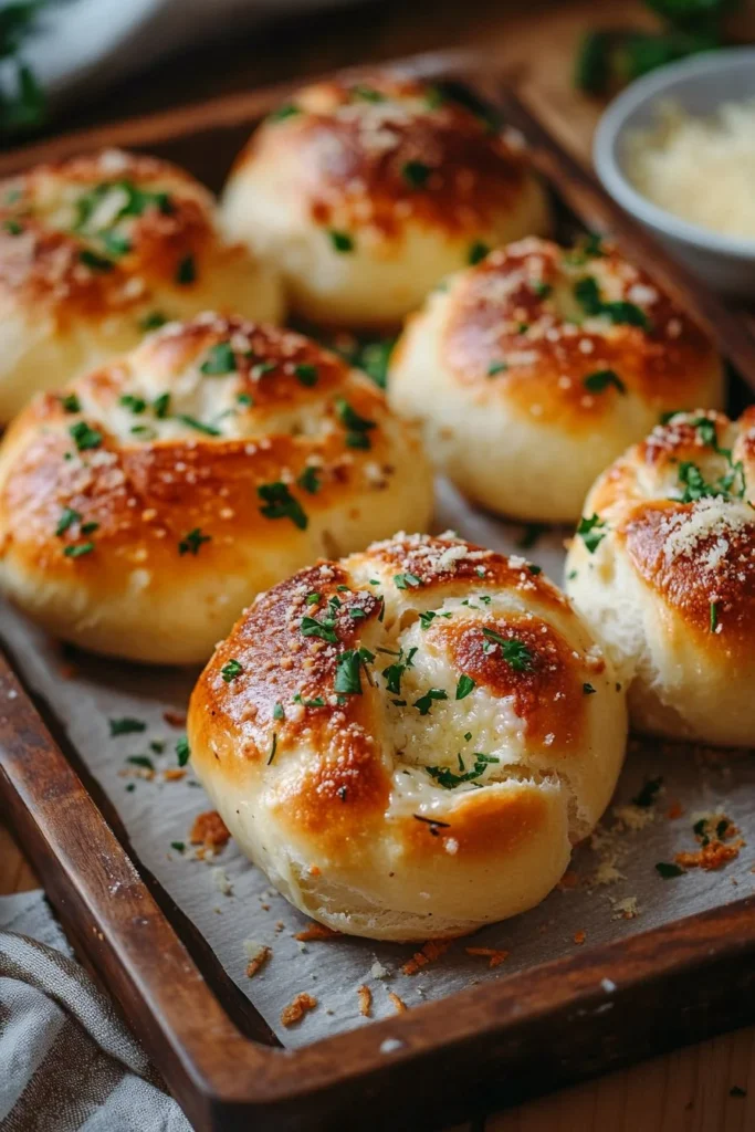 Quick sourdough garlic knots, velvety and buttery deliciousness