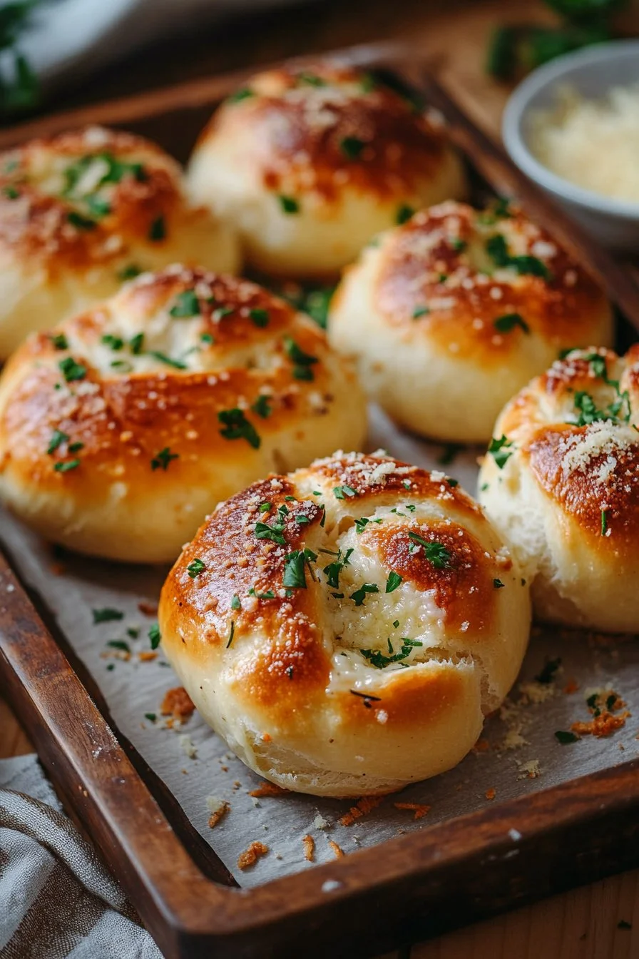 Quick sourdough garlic knots, velvety and buttery deliciousness