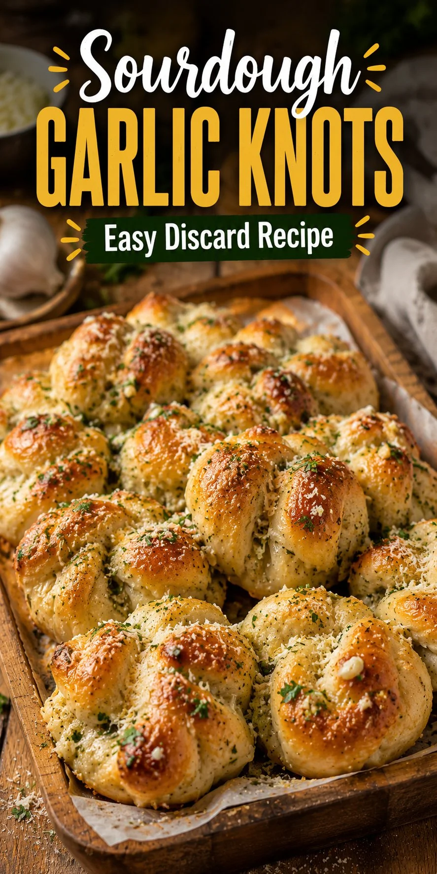 Quick Sourdough Discard Garlic Knots: Velvety and Buttery