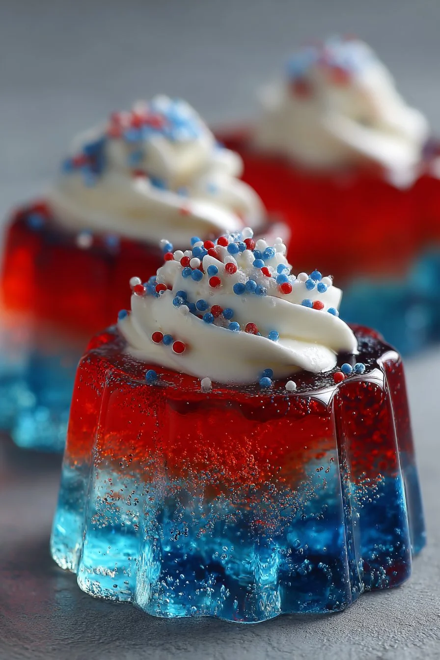 Red, White, and Blue Jello Cups