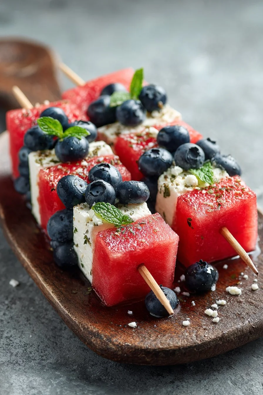 Watermelon Feta Skewers