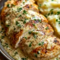 Creamy Garlic Parmesan Chicken with herbs and spices