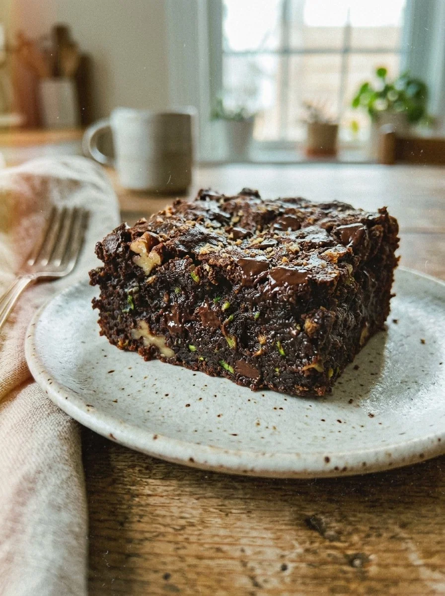 Deliciously moist Zucchini Brownies with rich chocolate flavor