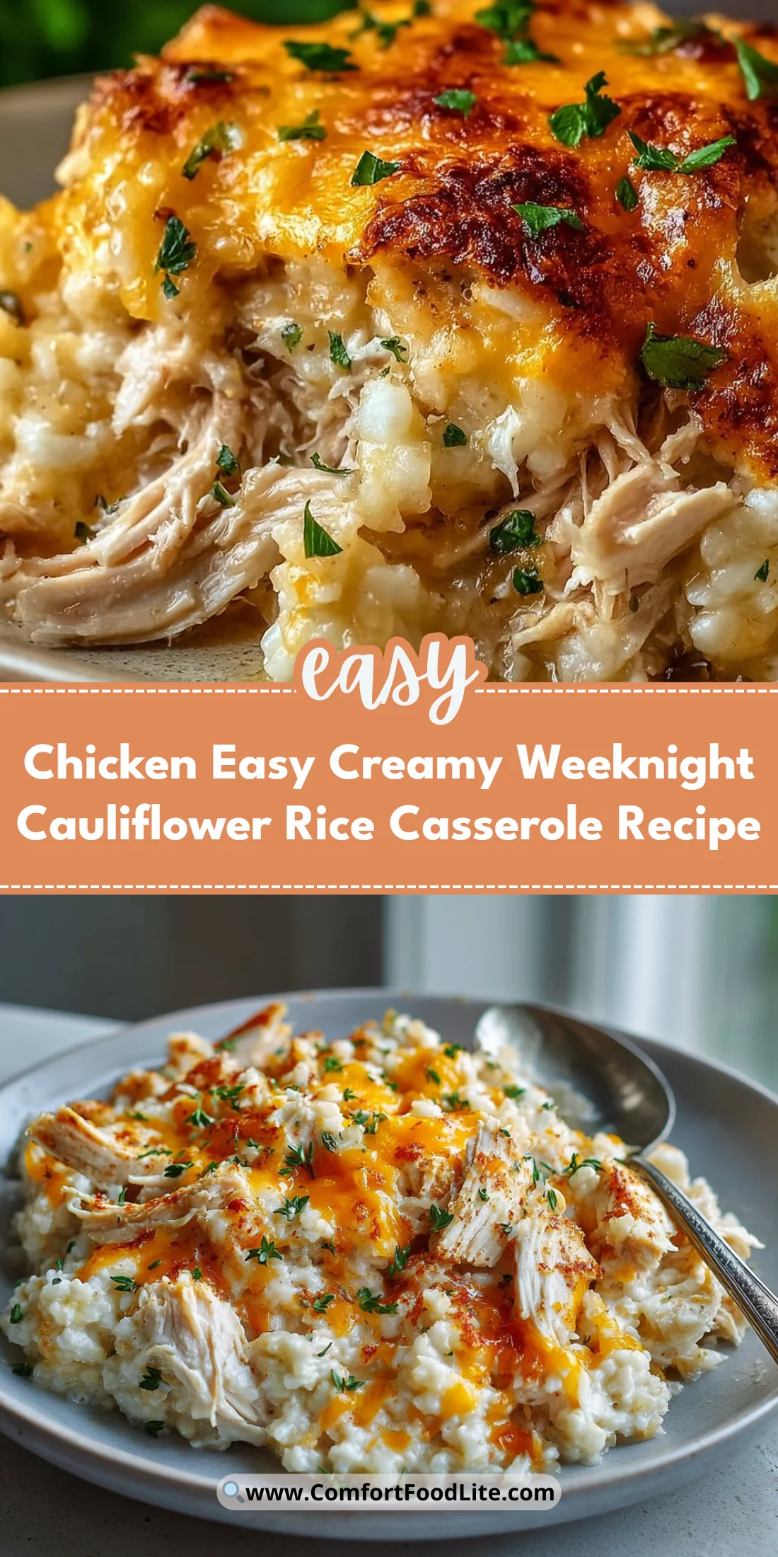 Chicken Easy Creamy Weeknight Cauliflower Rice Casserole Recipe