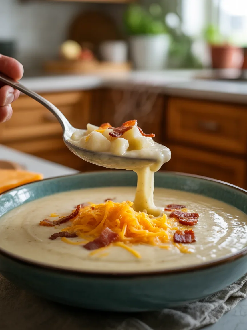 Cozy Baked Potato Soup with Crispy Bacon