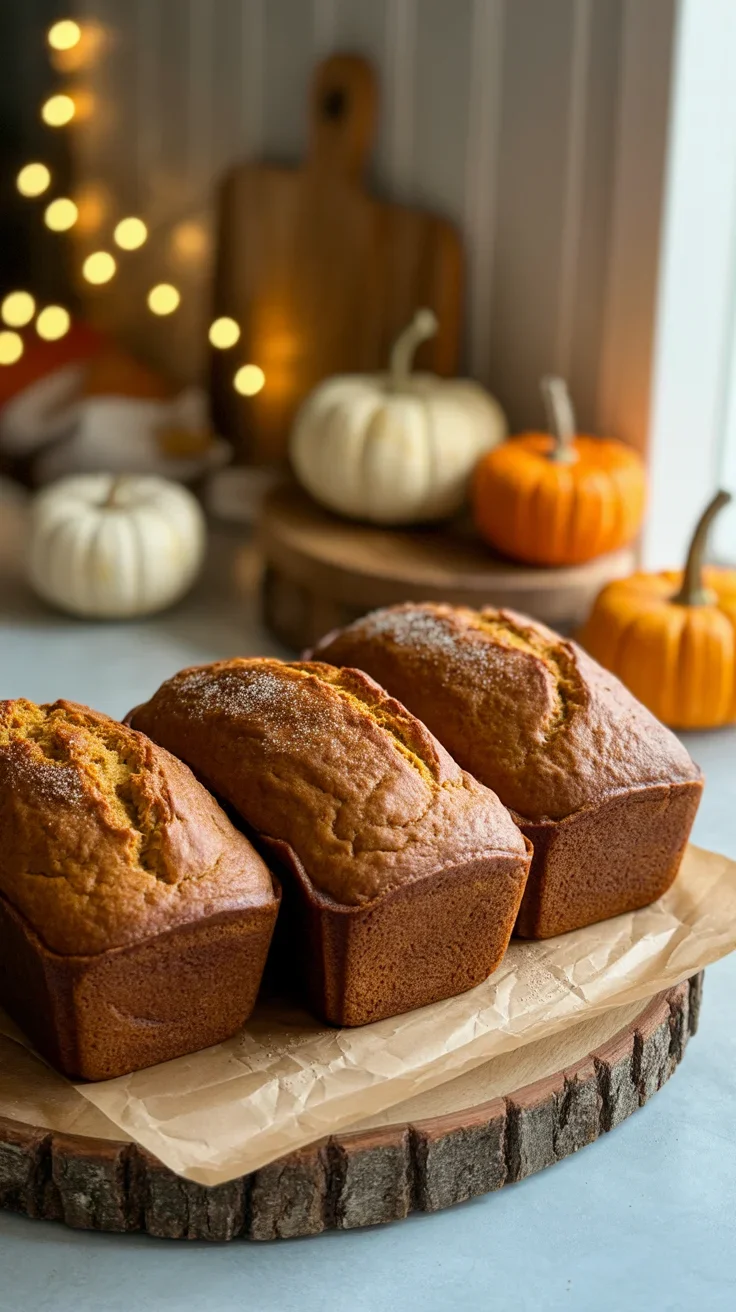 Cinnamon Swirl Pumpkin Bread Mini Loaves
